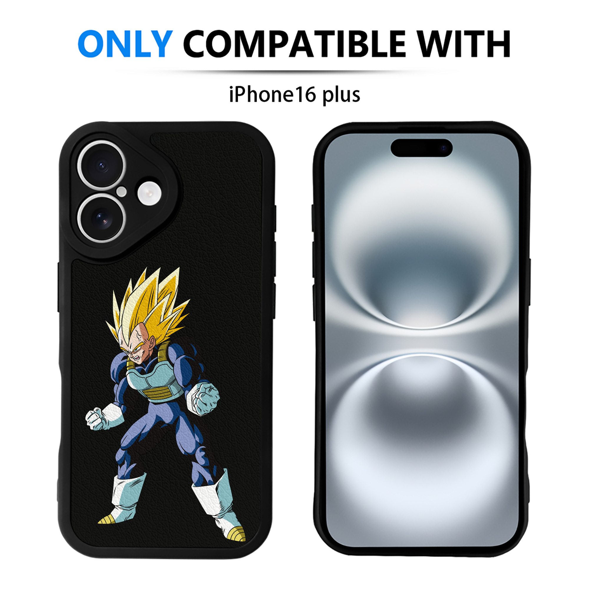 （画像用） ドラゴンボール ベジータ四世（Bejīta Yonsei）DRAGON BALL Vegeta IV 【iPhone 16シリーズ対応】シリコンスマホケース（レザー調） 材質：シリコン